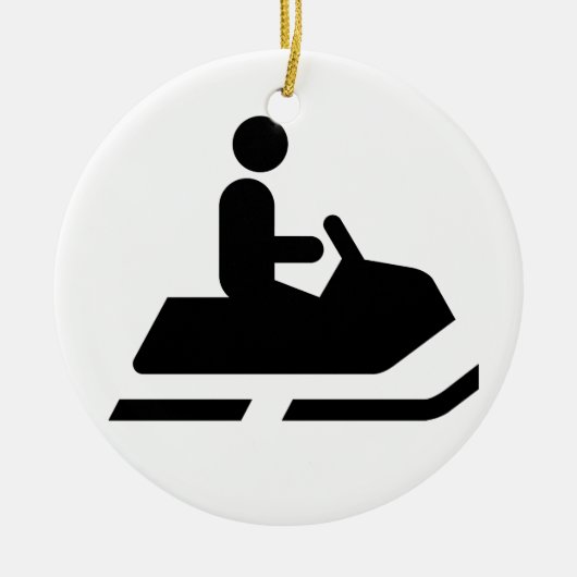 Ornement de symbole de Snowmobile (Devant)