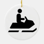 Ornement de symbole de Snowmobile (Dos)