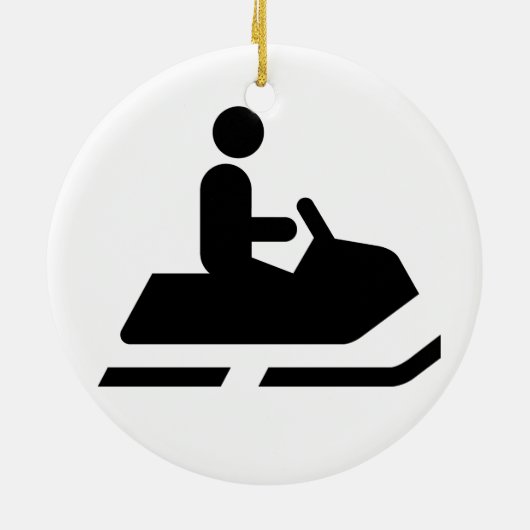 Ornement de symbole de Snowmobile (Dos)