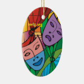 Ornement de symbole de théâtre de tragédie et de (Droite)