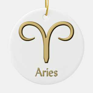 Ornement de symbole d'or de Bélier
