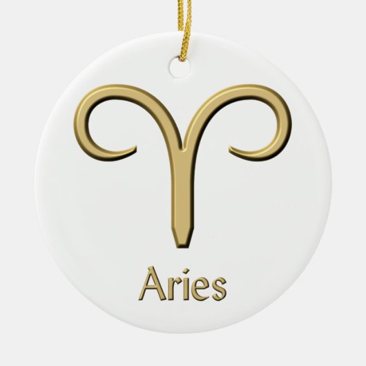 Ornement de symbole d'or de Bélier (Devant)