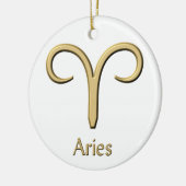 Ornement de symbole d'or de Bélier (Gauche)