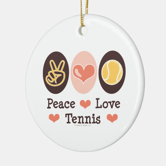 Ornement de tennis d'amour de paix (Gauche)