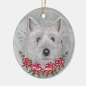 Ornement de Terrier Cairn de Roses (Gauche)
