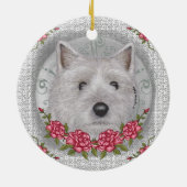 Ornement de Terrier Cairn de Roses (Dos)