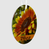 Ornement de tournesol orange et jaune (devant)