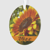 Ornement de tournesol orange et jaune (devant)