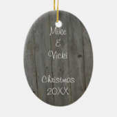 Ornement de tracteur et de Noël de grange (Dos)