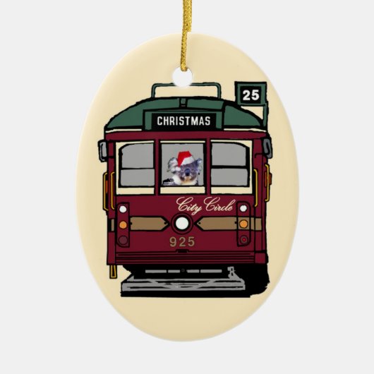 Ornement de tram de Noël (Devant)