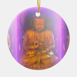 ornement de tranquillité d'aura bouddha violet