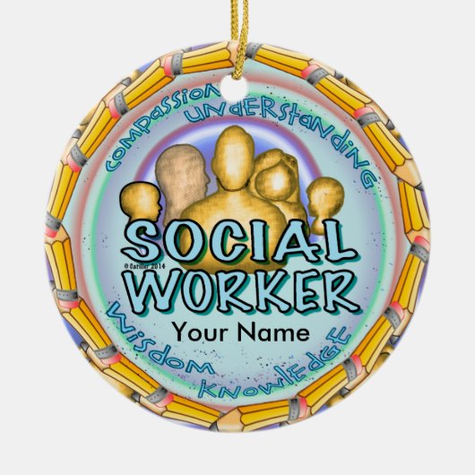 Ornement de travailleur social (Devant)