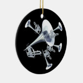 Ornement de trompettes d'argent (Droite)