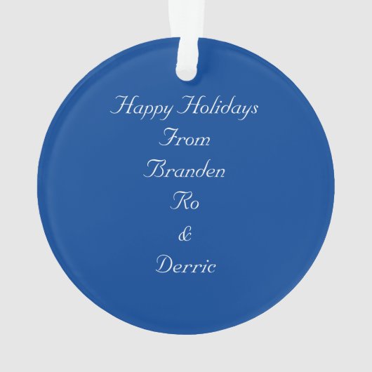 Ornement de vacances (dos)