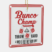 Ornement de vacances de Bunco - champion (Droite)