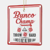Ornement de vacances de Bunco - champion (Gauche)