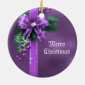 Ornement de vacances de la Bow pourpre (Dos)