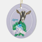 Ornement de vacances de la couronne de chèvre alpi (Gauche)