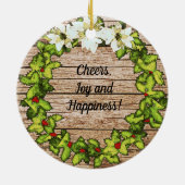 Ornement de vacances de la grange rustique (Dos)