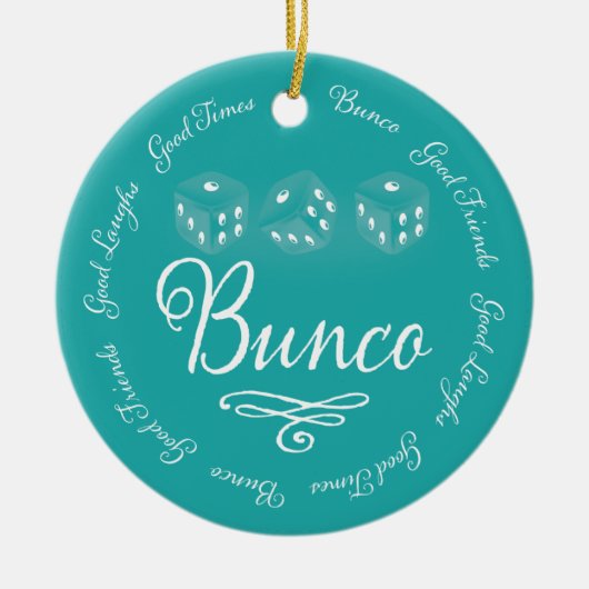 Ornement de vacances de matrices de Bunco (Devant)