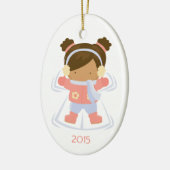 Ornement de vacances de Noël d'ange de neige de (Gauche)