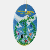 Ornement de vacances de Noël - paix du monde (Droite)