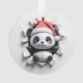 Ornement de vacances de Panda ludique (devant)