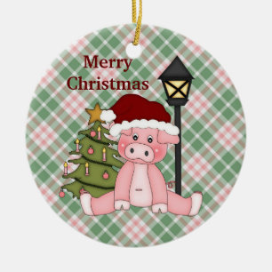 Ornement de vacances de porc de Noël