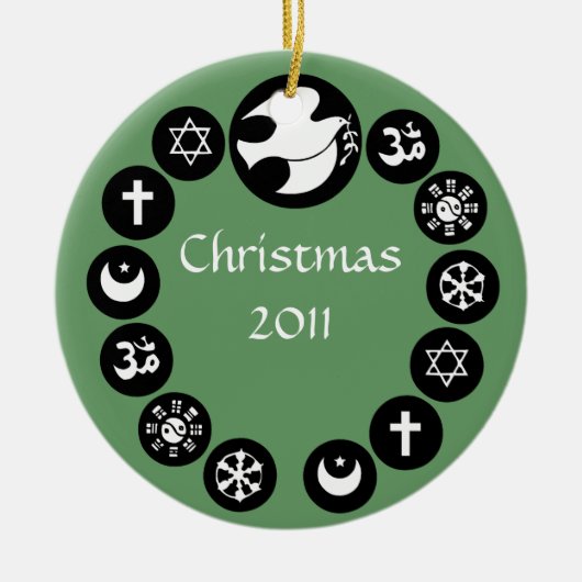Ornement de vacances de religions du monde (Devant)
