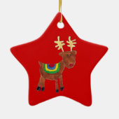 Ornement de vacances de renne (Dos)