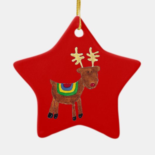 Ornement de vacances de renne (Dos)