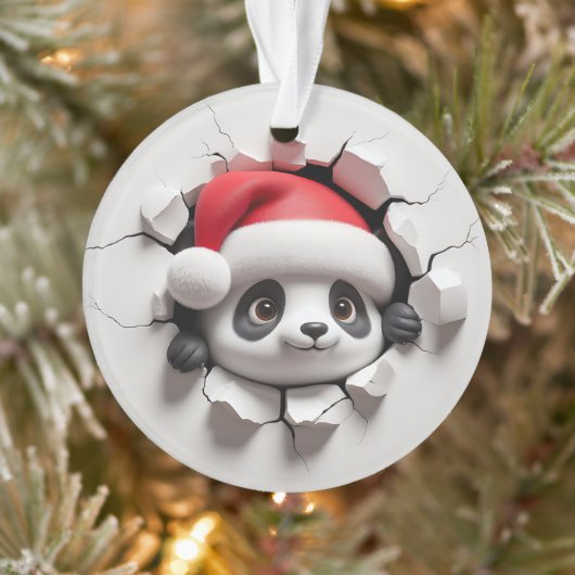 Ornement de vacances double face Panda Mignon (Arbre)