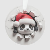 Ornement de vacances double face Panda Mignon (devant)