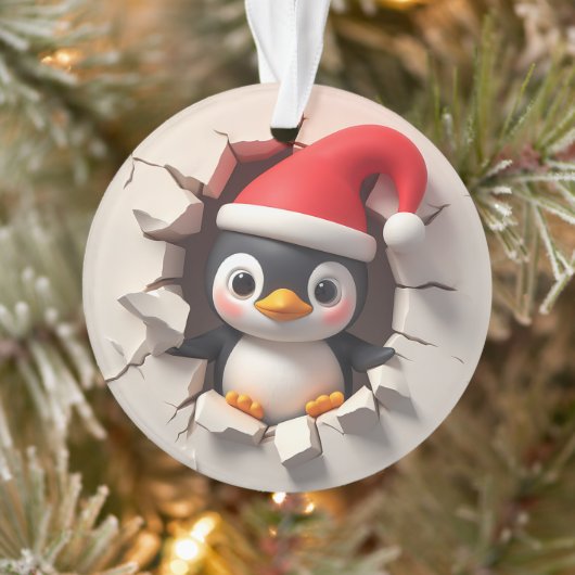 Ornement de vacances double face Pingouin Mignon (Arbre)