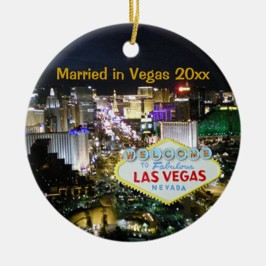 Ornement de vacances Mariage Las Vegas (Devant)