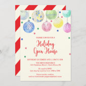 Ornement de vacances Open House Invitation (Devant / Derrière)