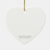 Ornement de vacances personnalisé par coeur de (Dos)