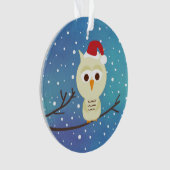 Ornement de vacances personnalisé par hibou (devant)