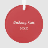 Ornement de vacances personnalisé par hibou (dos)