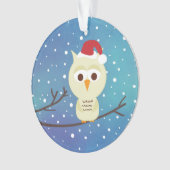 Ornement de vacances personnalisé par hibou (devant)