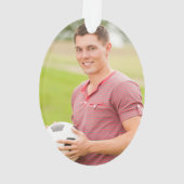 Ornement de vacances photo personnalisé (dos)