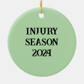 ORNEMENT DE VACANCES POUR LE SPORTSFAN BLESSÉ (Dos)