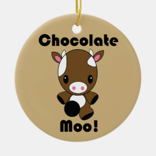 Ornement de vache à MOO Kawaii de chocolat