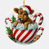 Ornement de vache de Noël Highland (Dos)
