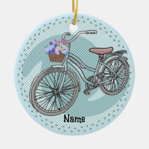 Ornement de vélo bleu