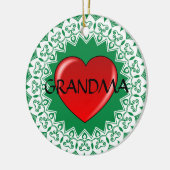 Ornement de vert de mandala de coeur de (Gauche)