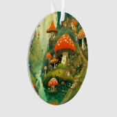 Ornement de village de champignons de Whimsical pa (devant)