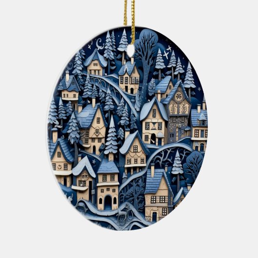 Ornement de village de Noël enchantant (Droite)