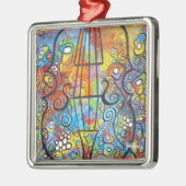 Ornement de violon et de Noël de fleurs (Gauche)