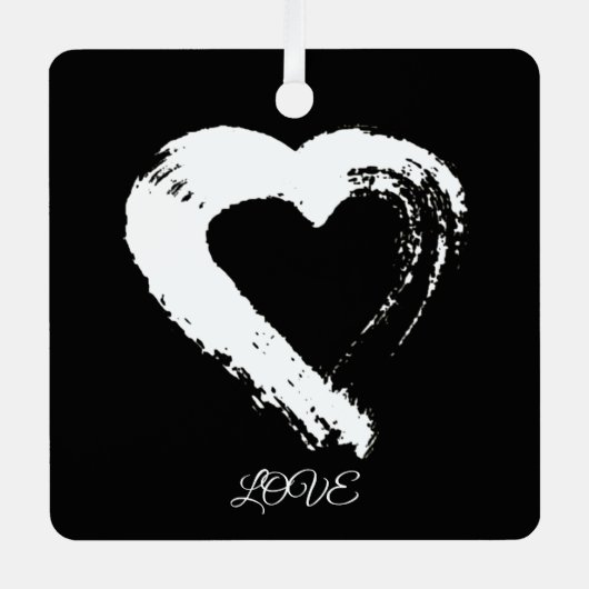 Ornement de voiture Coeur XOXO (Recto)